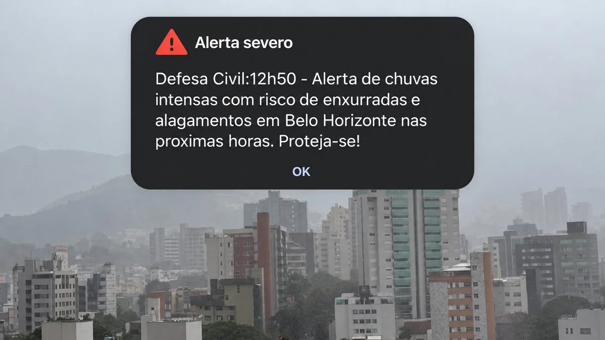 BH tem tempestade e alerta severo na tarde do domingo de eleição