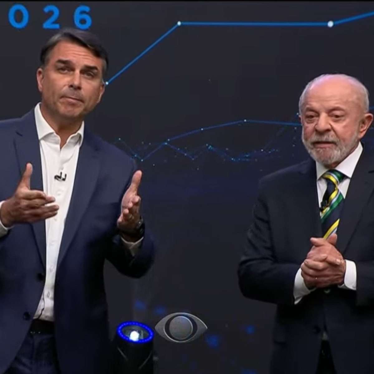 Debate entre Lula e Flávio faz Band ultrapassar a Globo e atingir o 1º lugar de audiência
