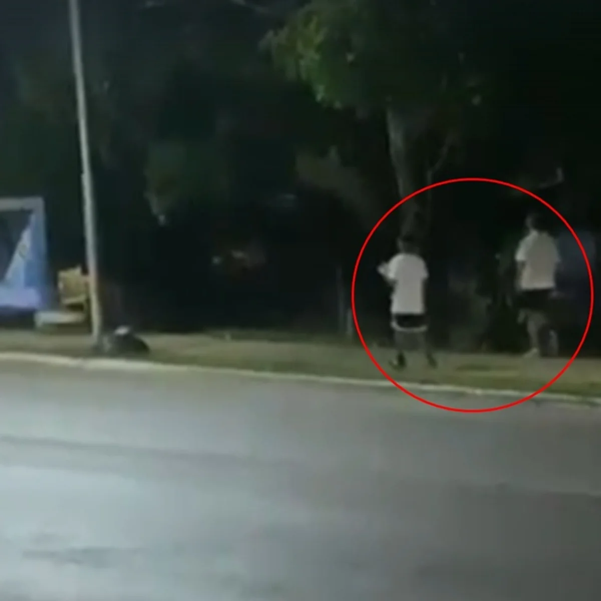 Vídeo mostra dupla suspeita de colar cartazes com ofensas a Celina Leão