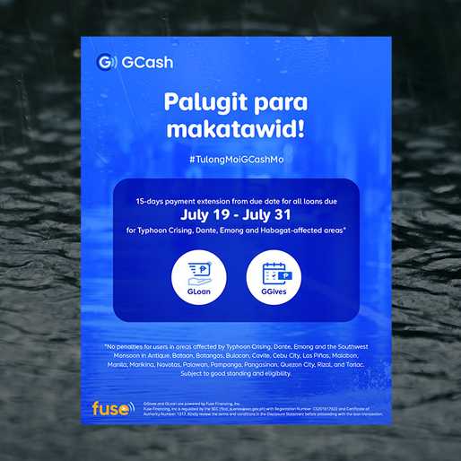 GCash provides 15-day grace period for borrowers affected by recent storms