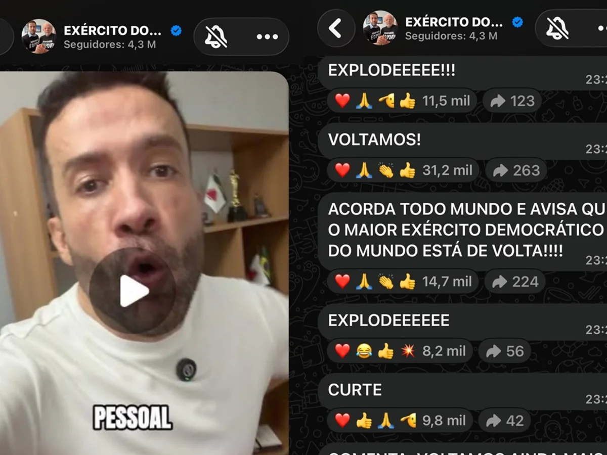 "Voltamos", celebra Janones após volta do canal "Exército do Lula"