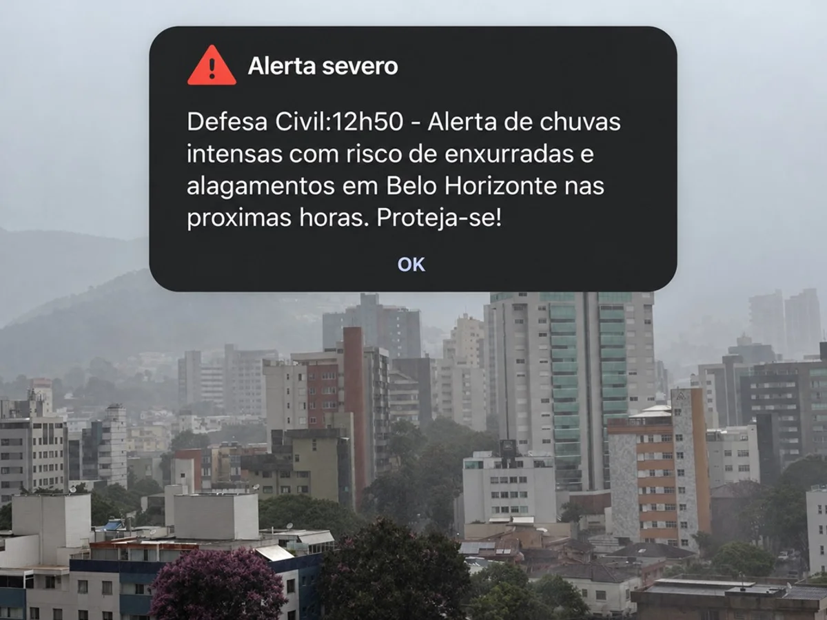 BH tem tempestade e alerta severo na tarde do domingo de eleição