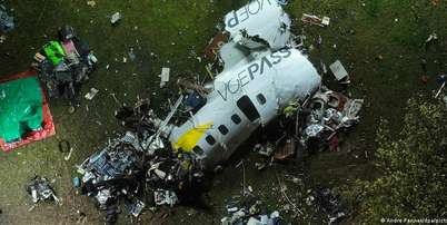 Restos do avi&atilde;o da Voepass que caiu na cidade paulista de Vinhedo deixando 62 mortos Foto: DW / Deutsche Welle