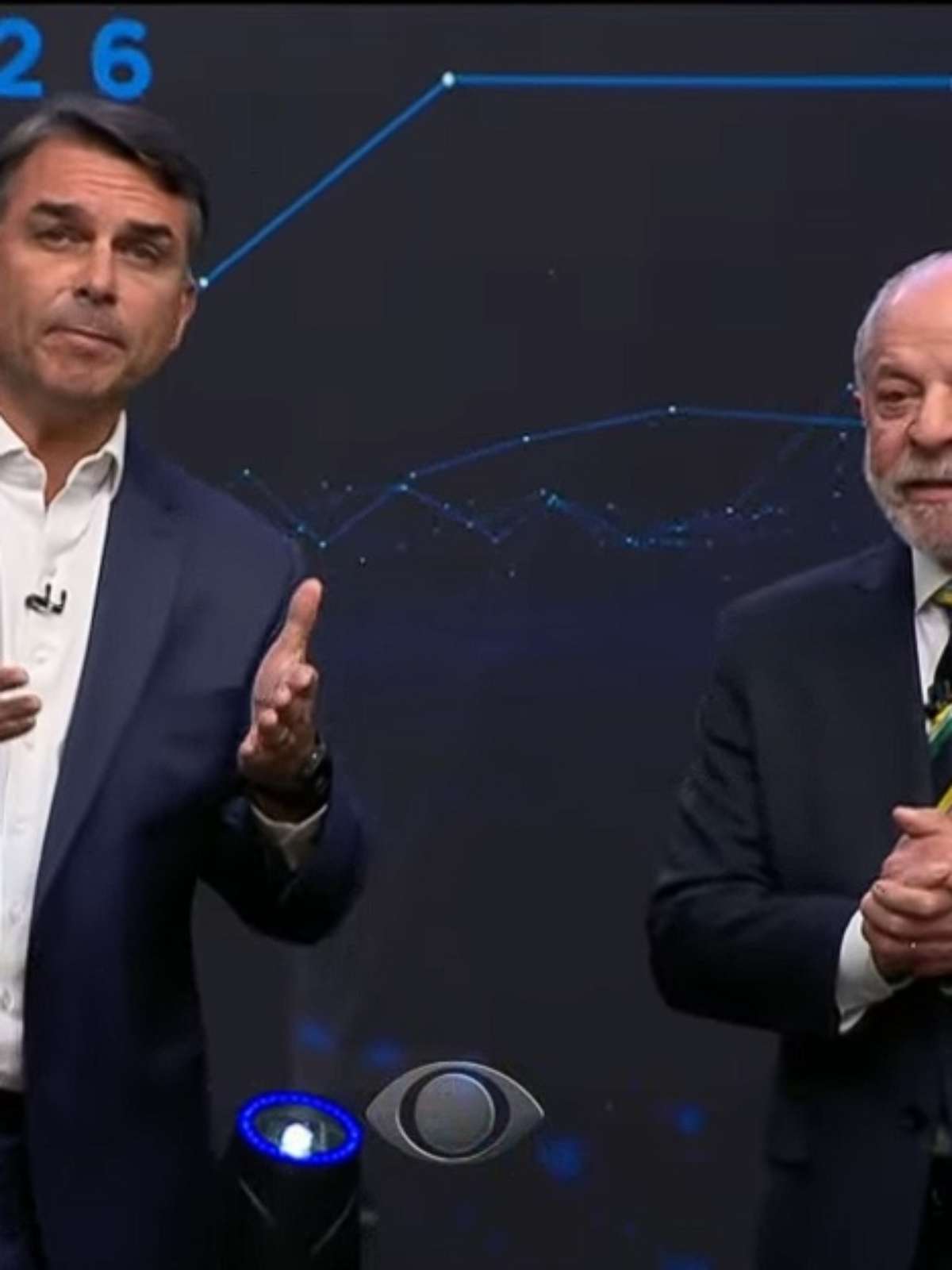 Debate entre Lula e Flávio faz Band ultrapassar a Globo e atingir o 1º lugar de audiência