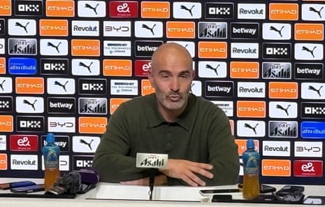 Enzo Maresca speaks to the media
