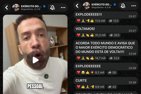"Voltamos", celebra Janones após volta do canal "Exército do Lula"