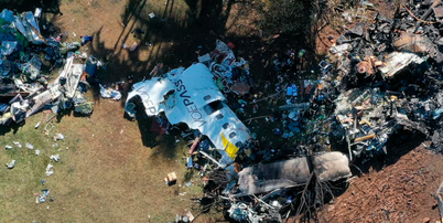 Destro&ccedil;os do avi&atilde;o da Voepass que caiu com 62 pessoas a bordo em Vinhedo, no interior de S&atilde;o Paulo, em 9 de agosto de 2024 Foto: Eliandro Figueira/Estad&atilde;o