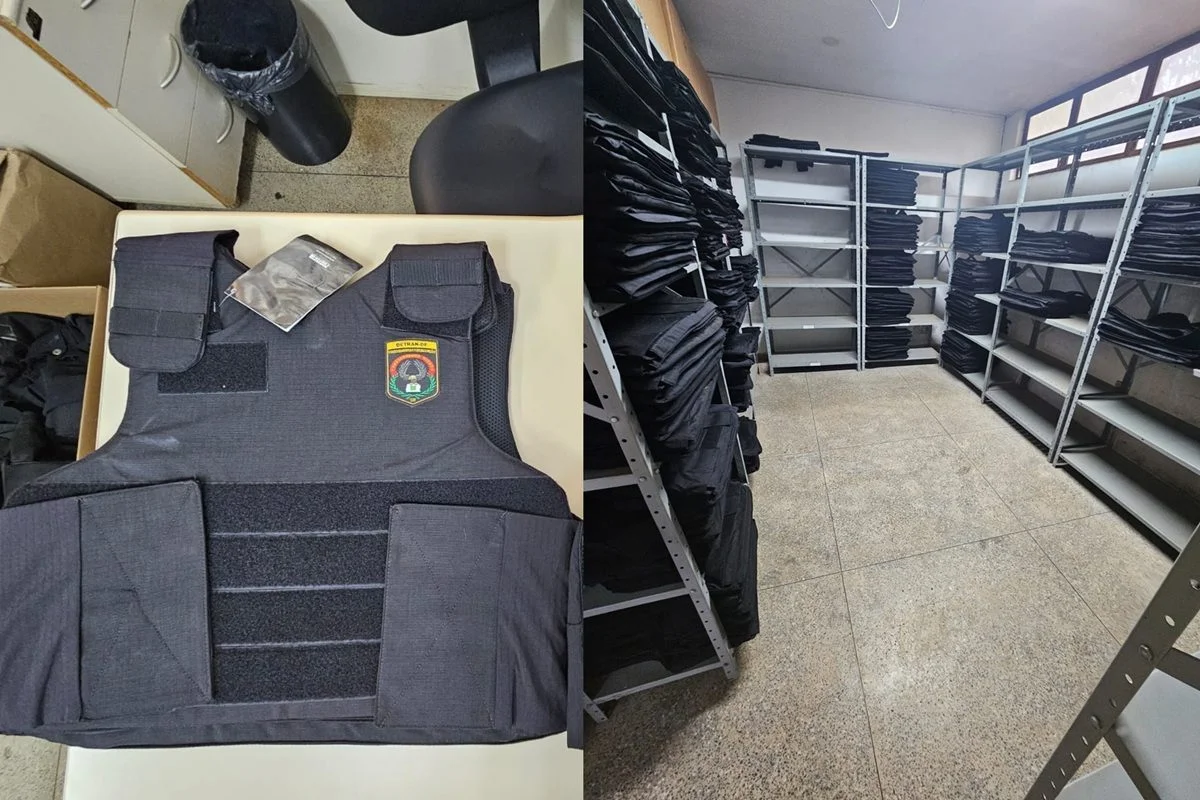 Imagem da matéria: Suspeita de furtar coletes balísticos do Detran se apresenta e é presa