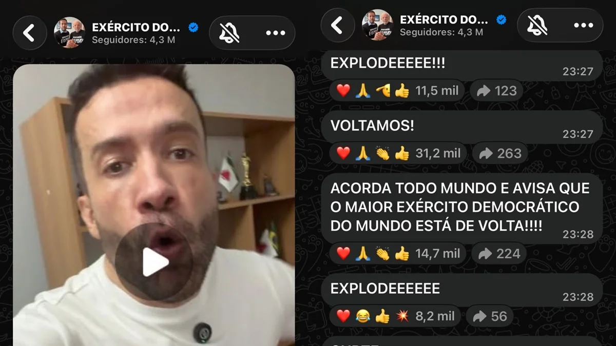 "Voltamos", celebra Janones após volta do canal "Exército do Lula"
