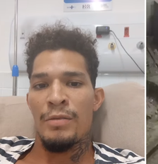Ambulante de Fernando de Noronha que foi baleado por delegado tem perna amputada Foto: Reprodução/Instagram