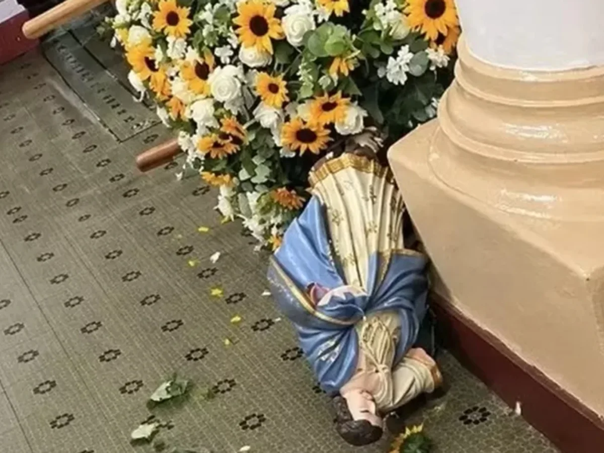 Imagem de santa chutada em igreja de MG é patrimônio cultural do século 18